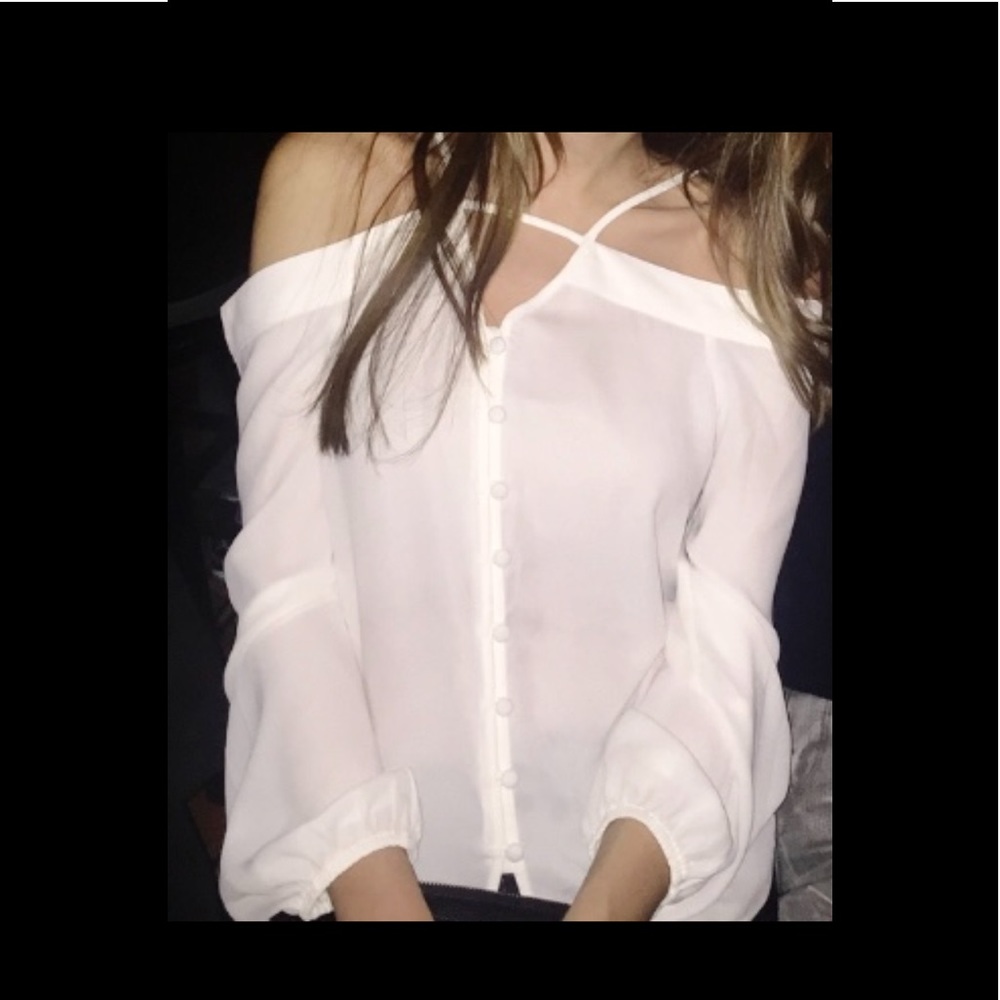 White off shoulder top